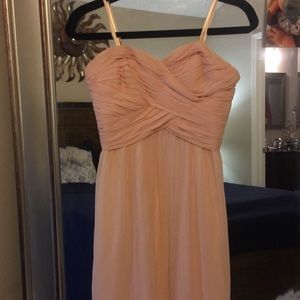 Petal pink bridesmaid dress